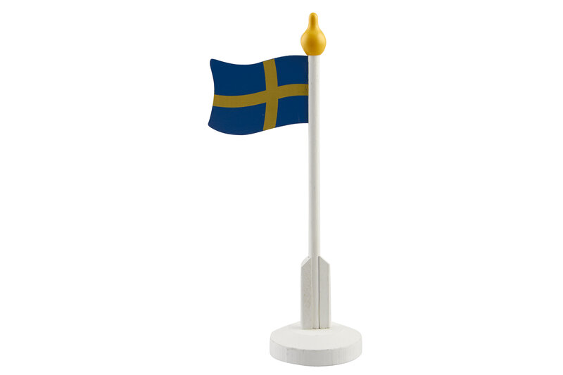 Träflagga med fot 24cm