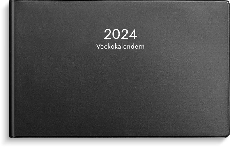 Kalender 2024 Veckokalendern svart plast